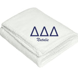 Sorority Plush Textured Blanket With Embroidery