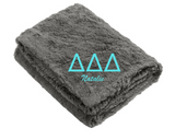 Sorority Faux Fur Blanket With Embroidery