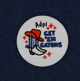 Get Em Gators Embroidered Button