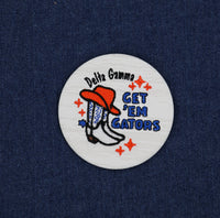 Get Em Gators Embroidered Button