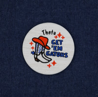 Get Em Gators Embroidered Button