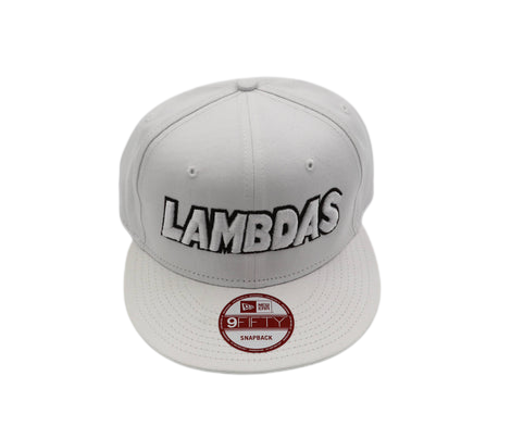 Lambda Theta Phi Lambdas Snapback Flatbill White Hat