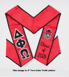 Graduation Stole with Letters And Shield with Trim