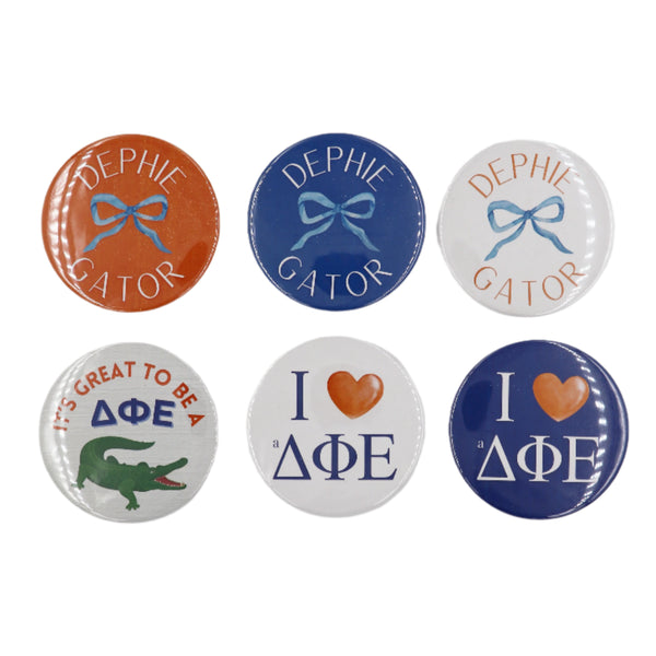 Delta Phi Epsilon 2025 Printed Buttons