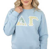 Delta Gamma Patchwork Gilden Crewneck