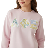 Delta Phi Epsilon Patchwork Gilden Crewneck