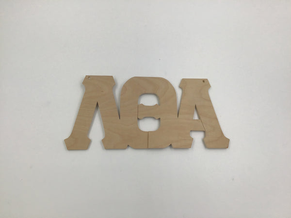 Lambda Theta Alpha Wood Door Deck