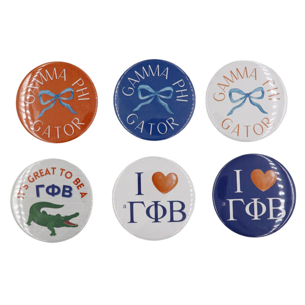 Gamma Phi Beta 2025 Printed Buttons