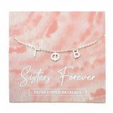 Gamma Phi Beta Silver Greek Letters Necklace