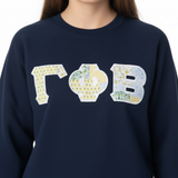 Gamma Phi Beta Patchwork Gilden Crewneck