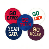 School Spirit Game Day Embroidered Button