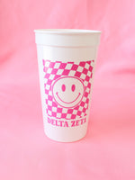 Delta Zeta Smiley Face Stadium Cup