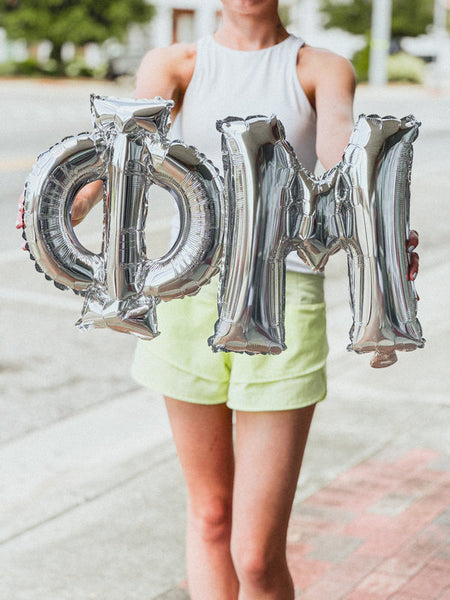 Greek Silver Foil Ballons - Each Sold Separately