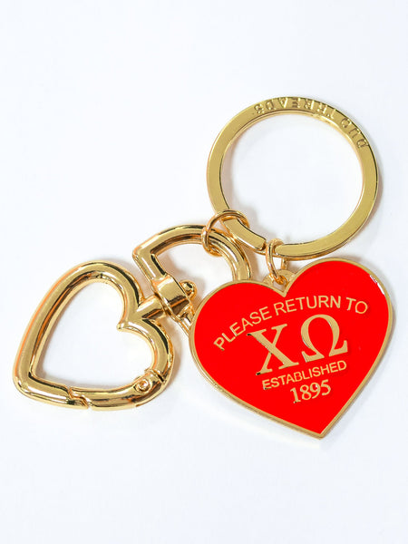 Chi Omega Please Return Key Ring