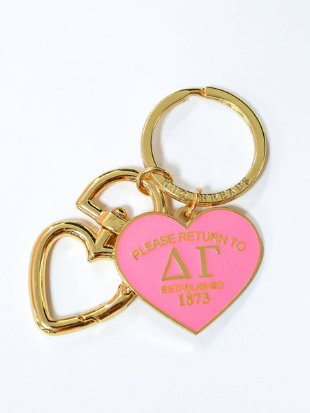 Delta Gamma Please Return Key Ring