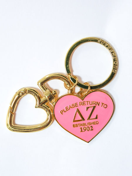 Delta Zeta Please Return Key Ring