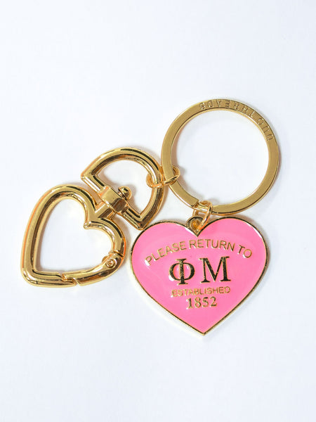 Phi Mu Please Return Key Ring