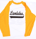 Lambda Upsilon Lambda Vinyl "Lambdas" Baseball Tee