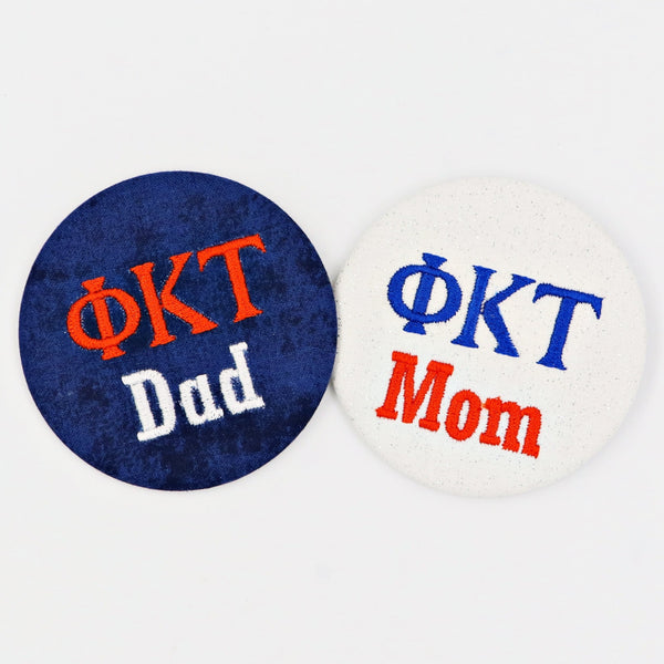 Phi Kappa Tau Mom/Dad Embroidered Button