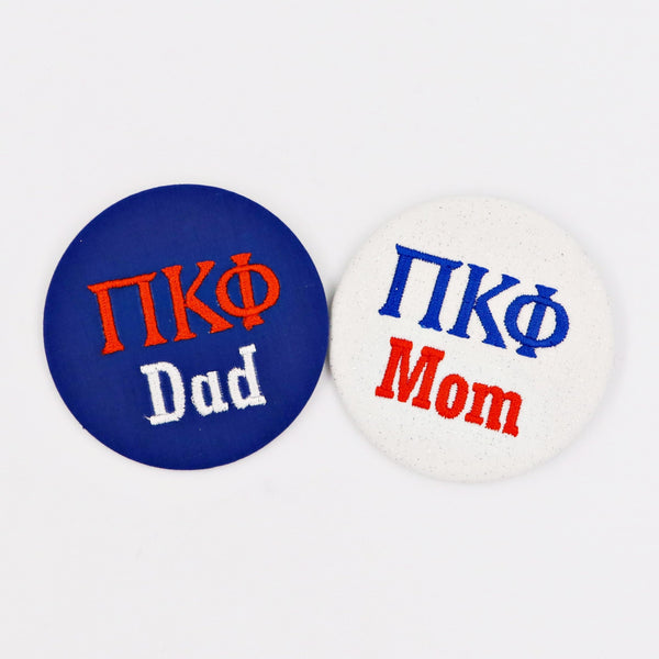 Pi Kappa Phi Mom/Dad Embroidered Button