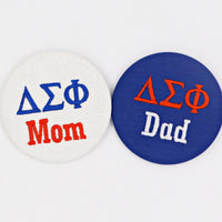 Delta Sigma Phi Mom/Dad Embroidered Button