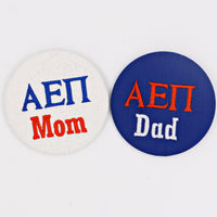 Alpha Epsilon Pi Mom/Dad Embroidered Button