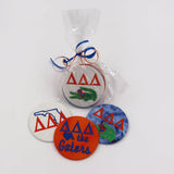 Delta Delta Delta Game Day Embroidered Button Set 1