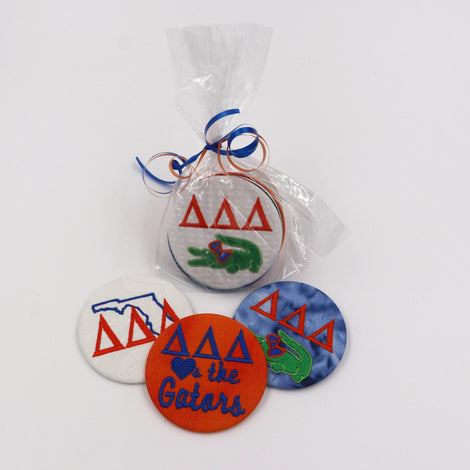 Delta Delta Delta Game Day Embroidered Button Set 1