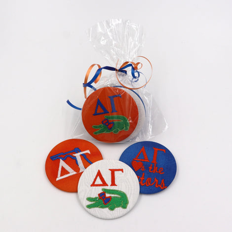Delta Gamma Game Day Embroidered Button Set 1