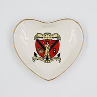 Chi Upsilon Sigma Heart Ring Dish