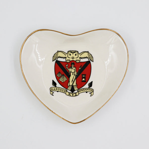 Chi Upsilon Sigma Heart Ring Dish