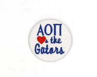 Alpha Omicron Pi Game Day Embroidered Button Set 1