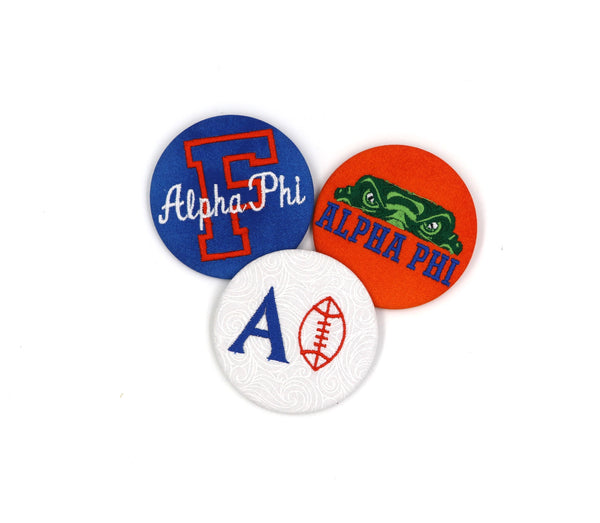 Alpha Phi Game Day Embroidered Button Set 2