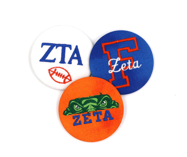Zeta Tau Alpha Game Day Embroidered Button Set 2