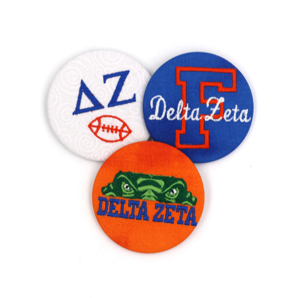 Delta Zeta Game Day Embroidered Button Set 2