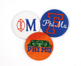 Phi Mu Game Day Embroidered Button Set 2