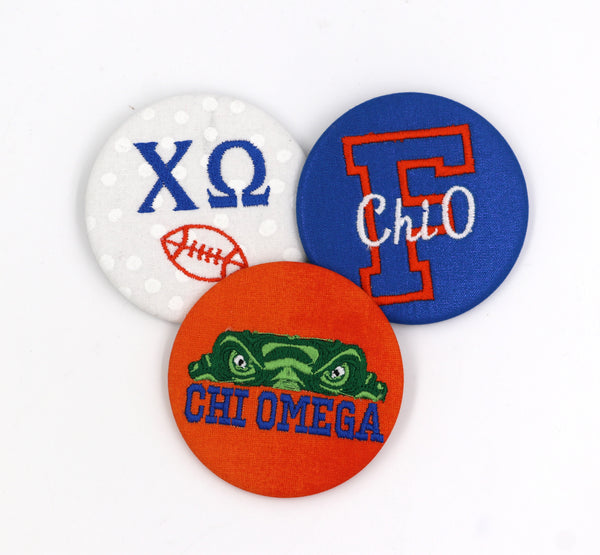 Chi Omega Game Day Embroidered Button Set 2
