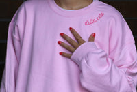 Delta Zeta Side Script Crewneck