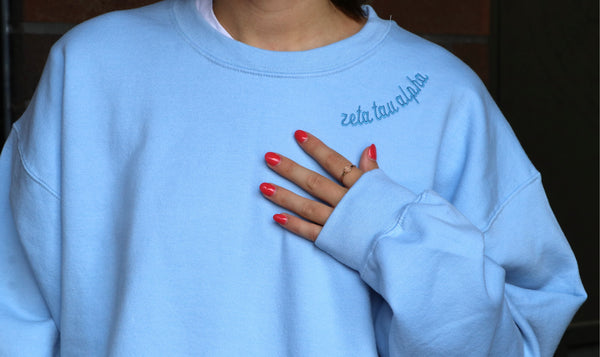 Zeta Tau Alpha Script Crewneck