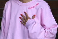 Alpha Chi Omega Side Script Crewneck