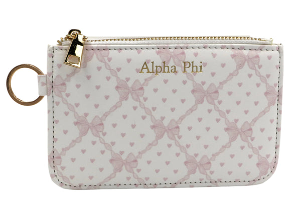 Alpha Phi Bow Key Pouch