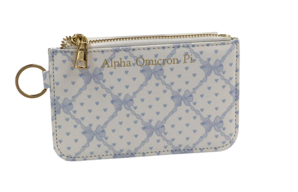 Alpha Omicron Pi Bow Key Pouch