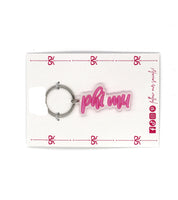 Phi Mu Script Acrylic Key Ring