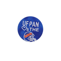 UF Pan "Hearts the Gators" Game Day Embroidered Button