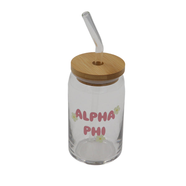 Alpha Phi Cup with Yellow Flowers