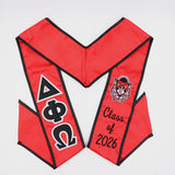 Graduation Stole with Letters And Class Of ....  With Trim