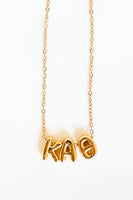 Kappa Alpha Theta Bubble Letter Necklace