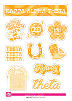 Kappa Alpha Theta Western Disco Sticker Sheet