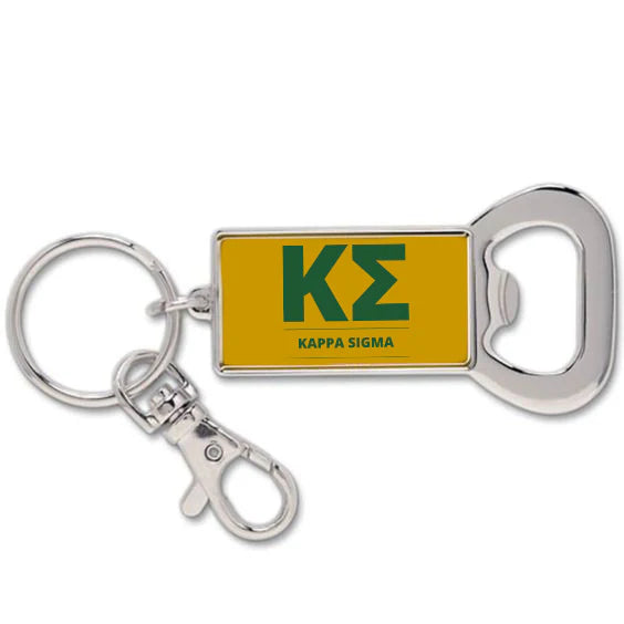 Kappa Sigma Keychain with Flat Bottle Opener