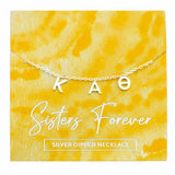 Kappa Alpha Theta Silver Greek Letters Necklace